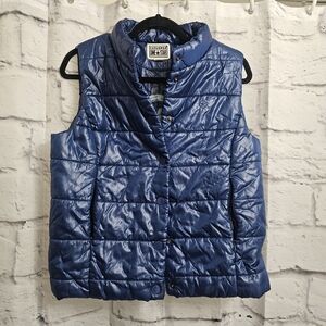 Converse One Star women's Puffer winter Vest Blue Size  Large
